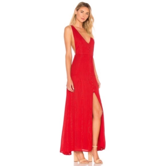 House of Harlow 1960 Dresses & Skirts - House of Harlow Maxi Red Dress Sleeveless metallic